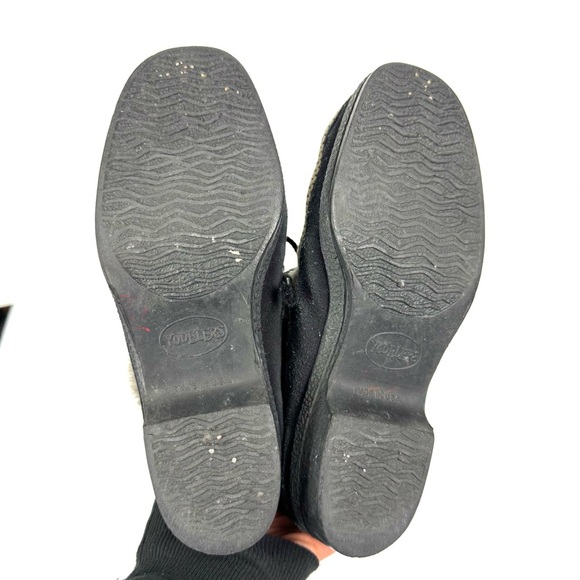 Vintage 1970s Yodelers Women's Sz 5 Winter Ankle Boots Black Suede Faux Fur -USA - Picture 7 of 9